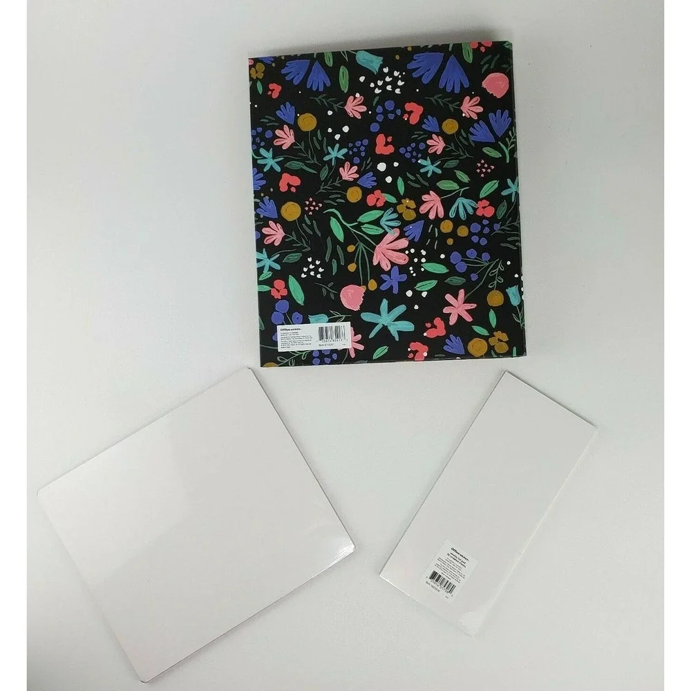3‎ Pc Planner Cover Ring Leaf Paper Floral Binder Mouse Pad Calendar Weekly List